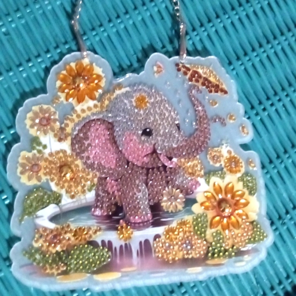Handmade Beaded Elephant Decor